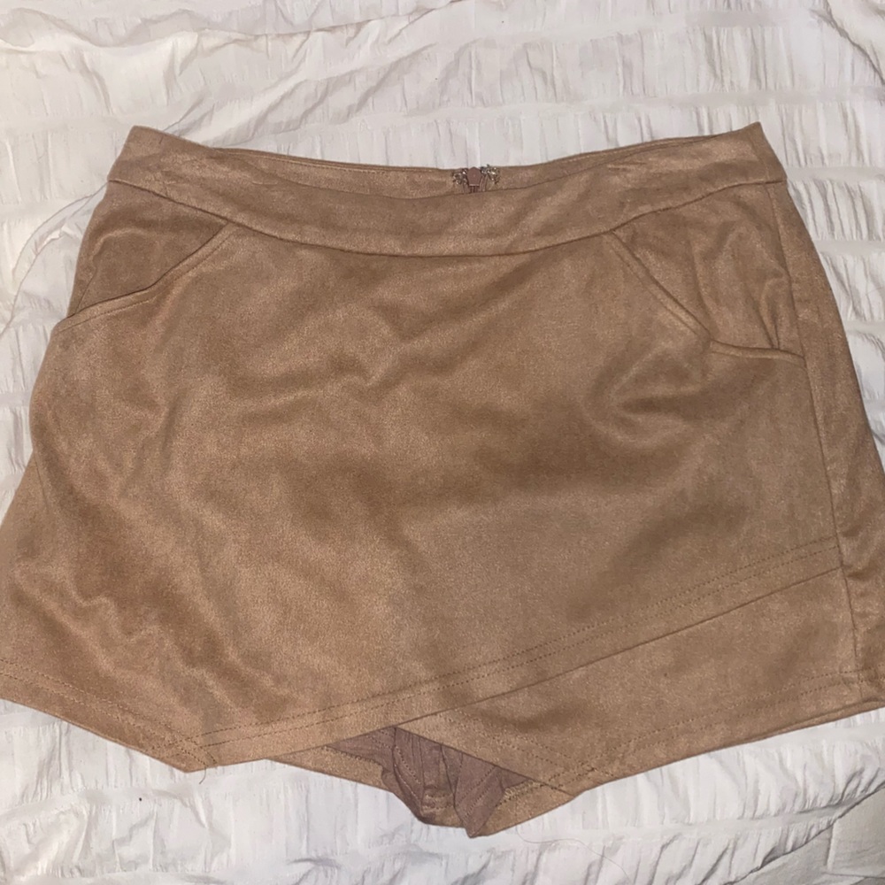 Design Lab Suede Envelope Skort - image 2